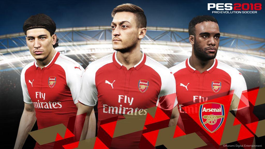 PES 2018 Gaet Arsenal Menjadi Mitra Resmi Konami