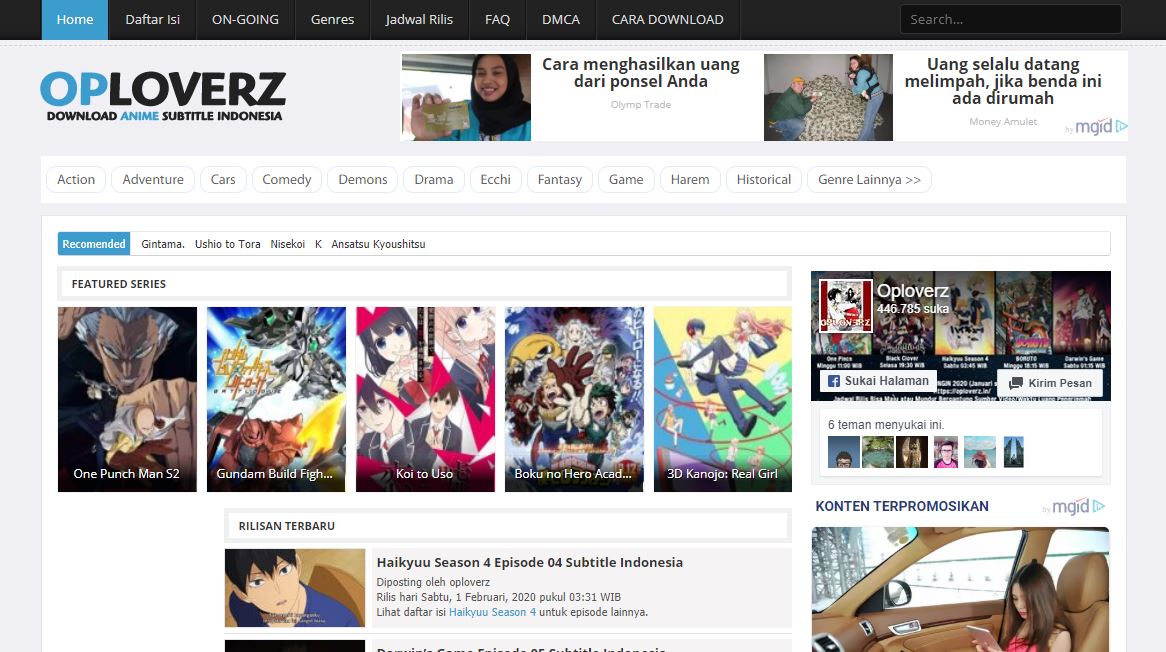 Oploverz: Cara Download Anime, Fakta & Kelebihan