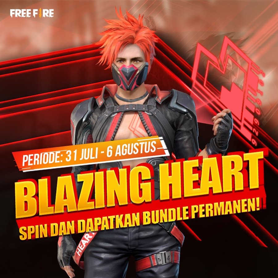Event Blazing Heart Free Fire Bagikan 9.999 Diamond Gratis