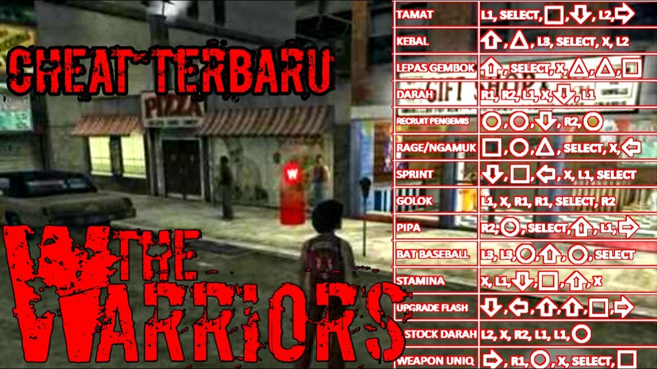 Cheat The Warriors PS2 &amp; PPSSPP Terlengkap Bahasa Indonesia